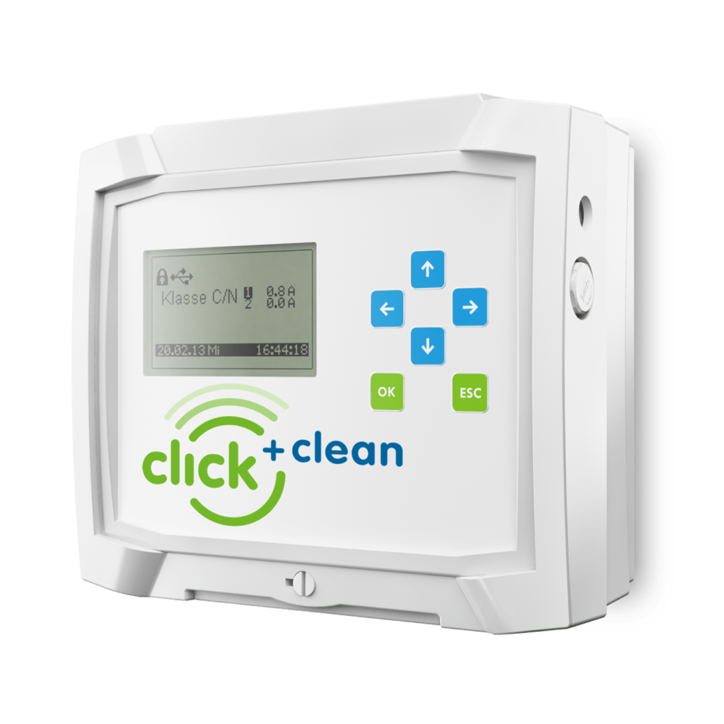 Technik Einhausung mit click+clean® Kläranlagen-Steuerung